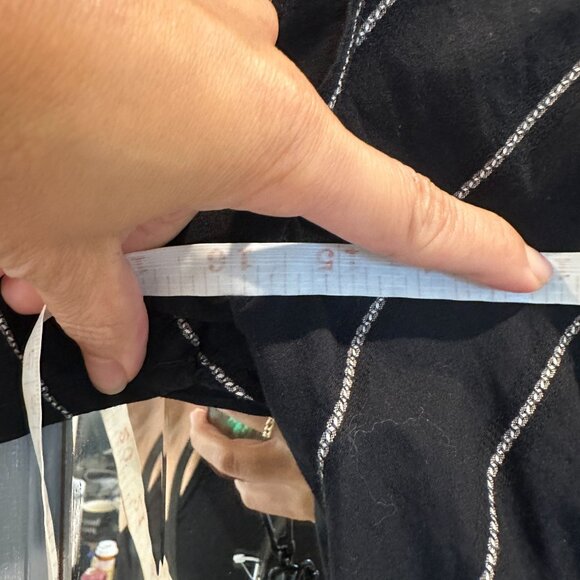 La Vie Rebecca Taylor Chevron Pinstripe Belted Shirt‎ Dress Short Sleeve XS - Picture 6 of 8